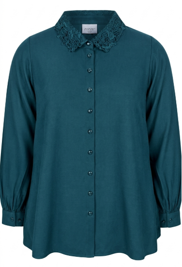 Zhenzi blouse Lillie groen, detailfoto