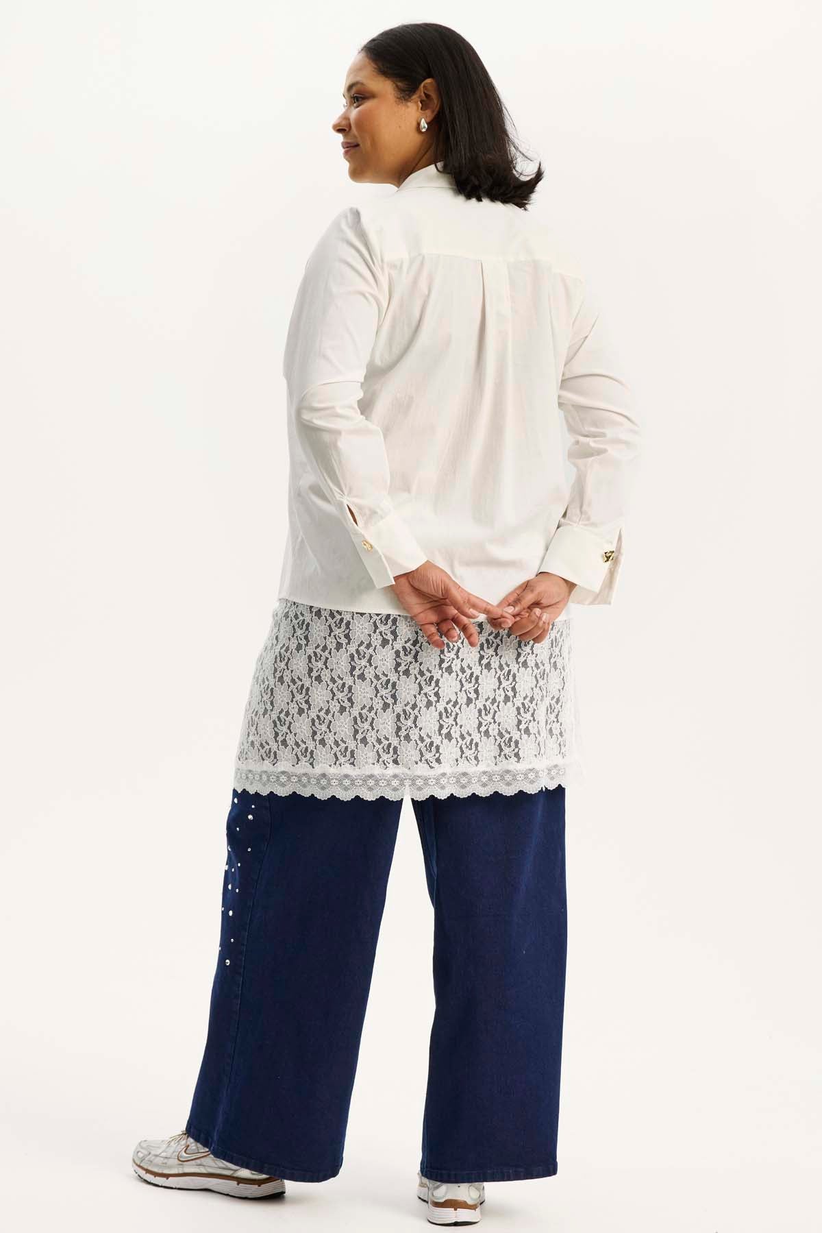 Anyday blouse, off white, detailfoto