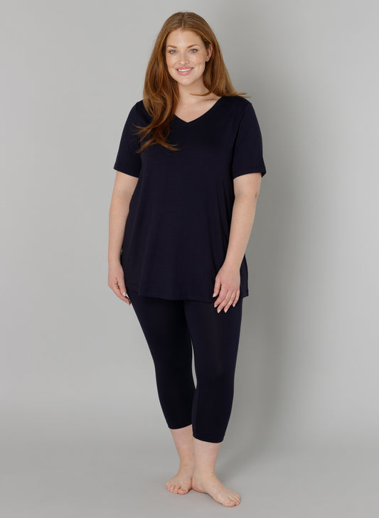 Base Level Curvy driekwart legging 7000025 Audrey Blauw