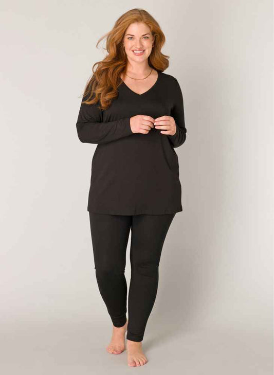 Base Level Curvy shirt lange mouwen 7000036 Alize Black