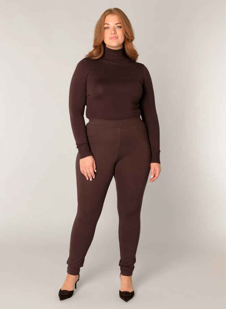 Base Level Curvy stevige tregging 7000005 Arnika bruin
