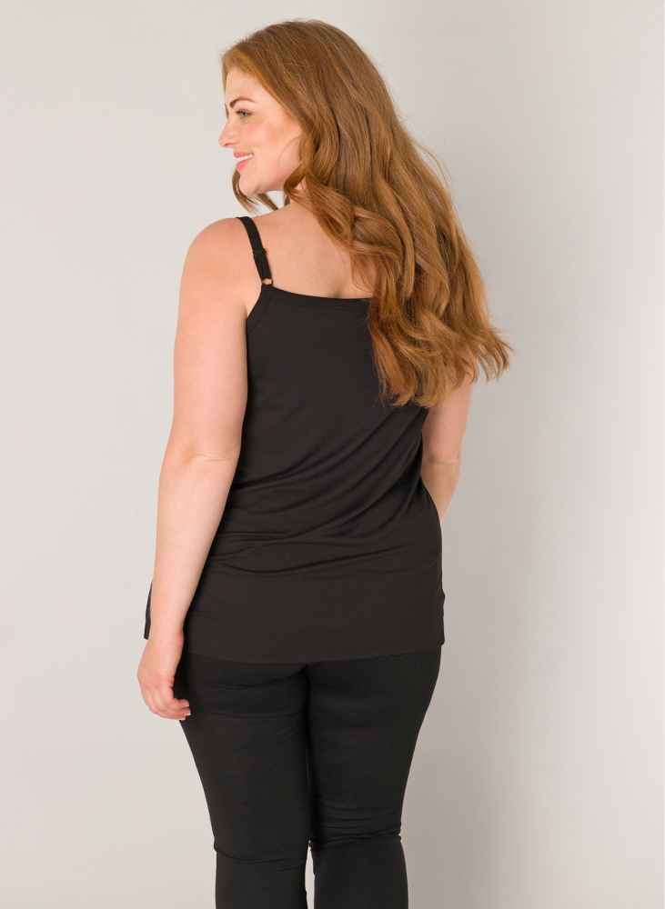 Base Level Curvy topje met verstelbare bandjes 7000003 Alexa Zwart