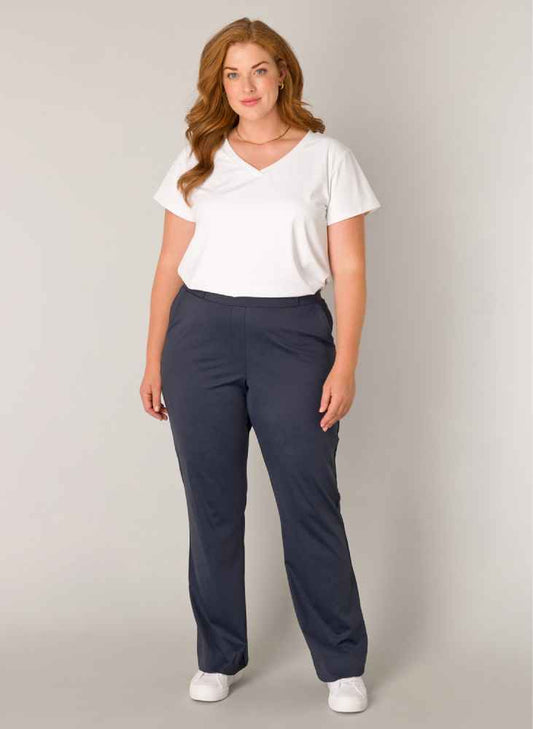 Base Level Curvy travel broek 7000118 Lori 32" Blauw