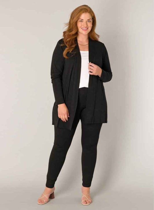 Base Level Curvy vest dun materiaal 7000023 Ayla Zwart