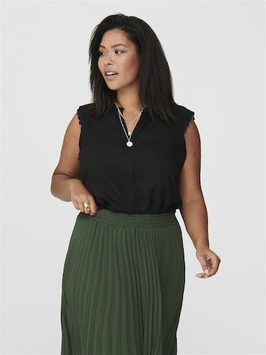 Carmumi - top kapmouwtje 15187018 Black