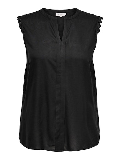 Carmumi - top kapmouwtje 15187018 Black
