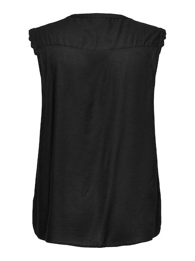 Carmumi - top kapmouwtje 15187018 Black