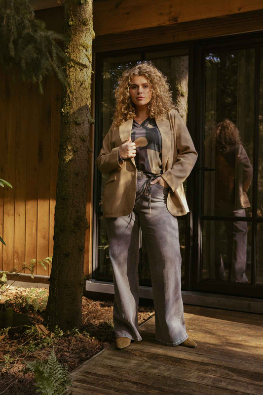 Exxcellent blazer 25WZE21 Kirsten camel