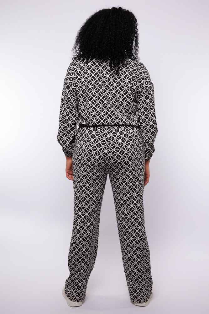 Exxcellent broek 25NZE18 Trisha zwart / beige