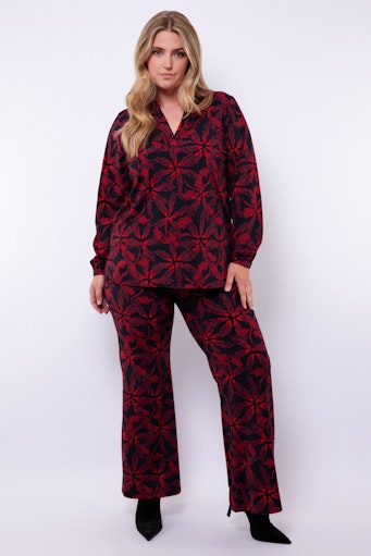 Exxcellent broek travelkwaliteit 25WZE12 Bertine Rood