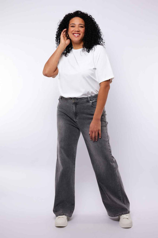 Exxcellent jeans wide leg 00XNE06 Neona grijs