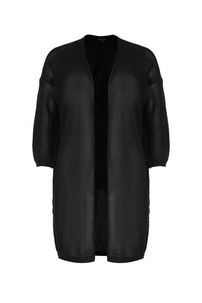 Exxcellent opengewerkt vest 25ZJE03 Zwart