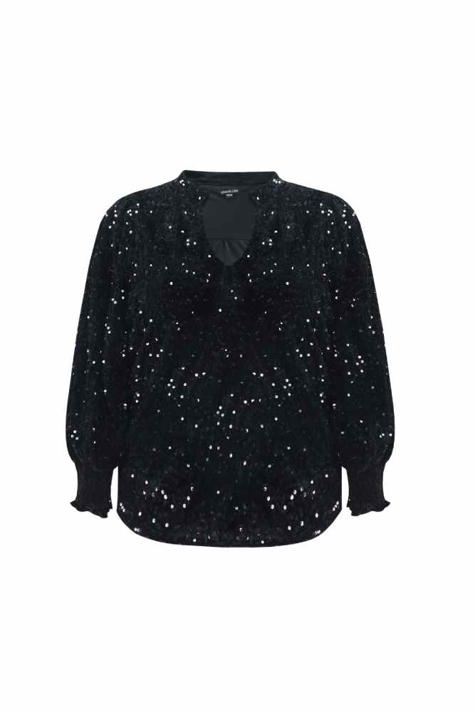 Exxcellent shirt 25WOE19 Isolde Zwart