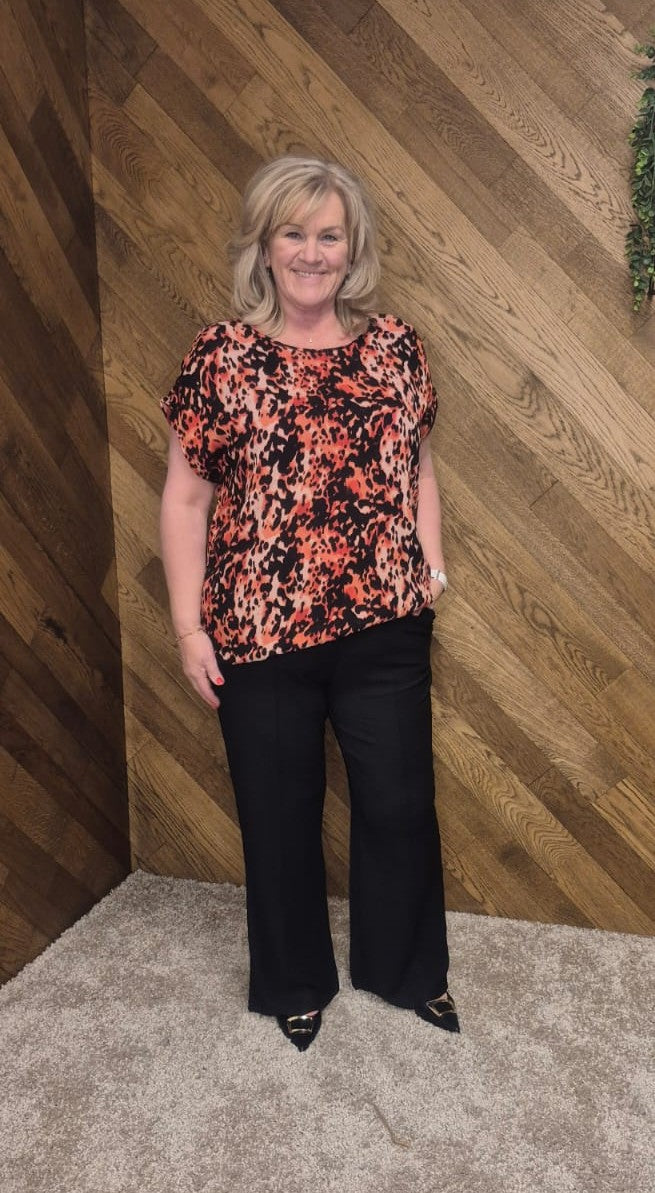 KCami Stanley Printed 10582027 Grenadine