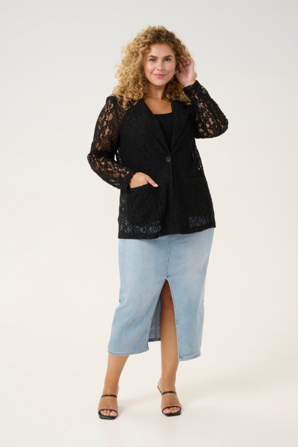 KClorani Lace blazer 10583218 Zwart