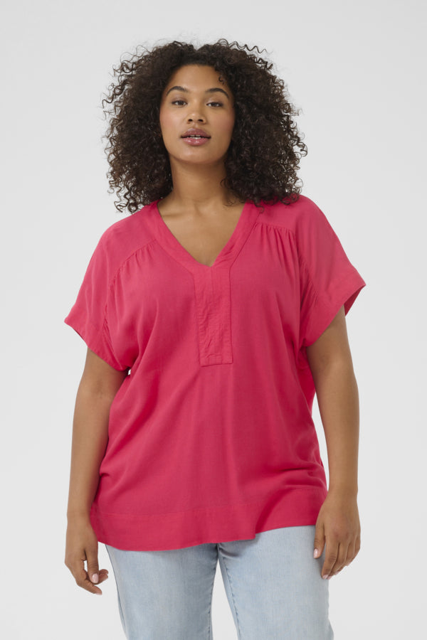 KCmille Wing SL Blouse 10583097 Rood