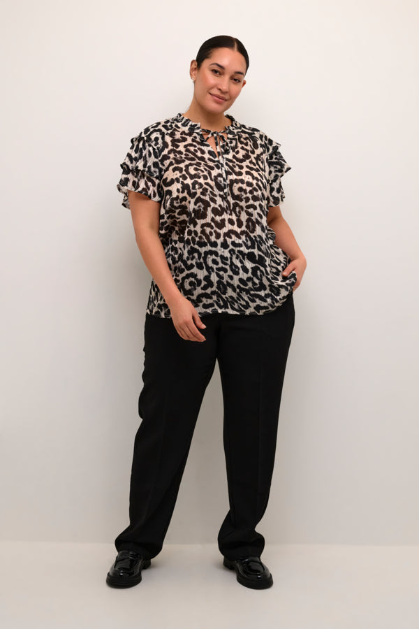 KCsaphia Blouse 10582873 Black/White Leop