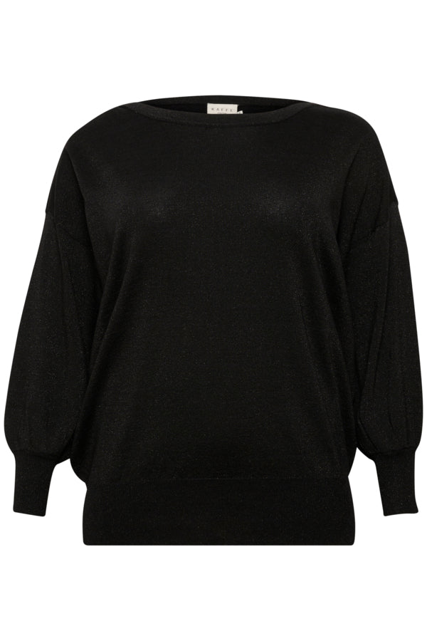 Kaffe Curve gebreide pullover met glittereffect 10581898 KCregitta  Zwart