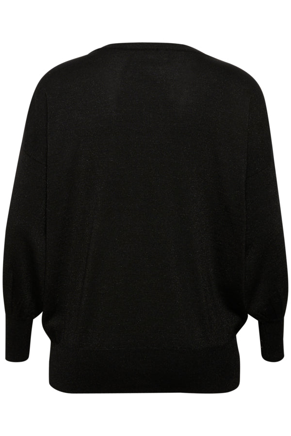 Kaffe Curve gebreide pullover met glittereffect 10581898 KCregitta  Zwart