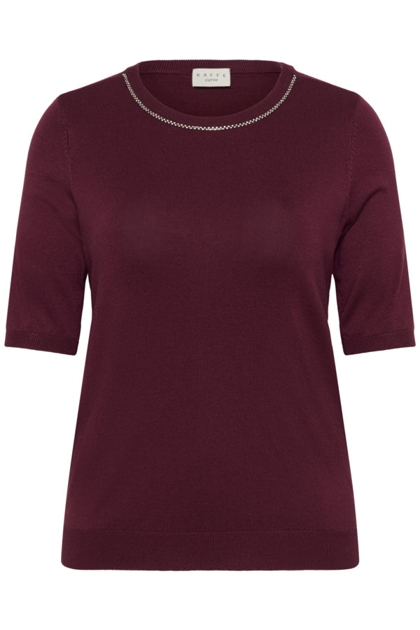 Kaffe Curve shirt met sierkraag 10583769 KCcarla Bordeaux