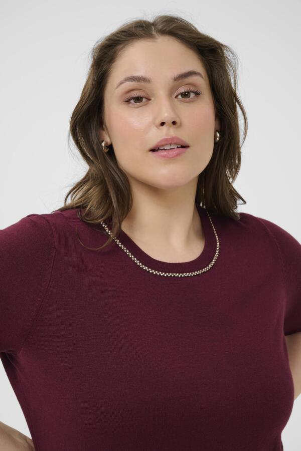 Kaffe Curve shirt met sierkraag 10583769 KCcarla Bordeaux