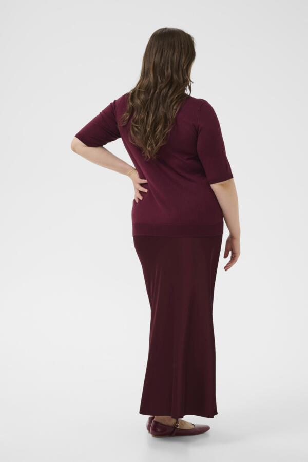 Kaffe Curve shirt met sierkraag 10583769 KCcarla Bordeaux