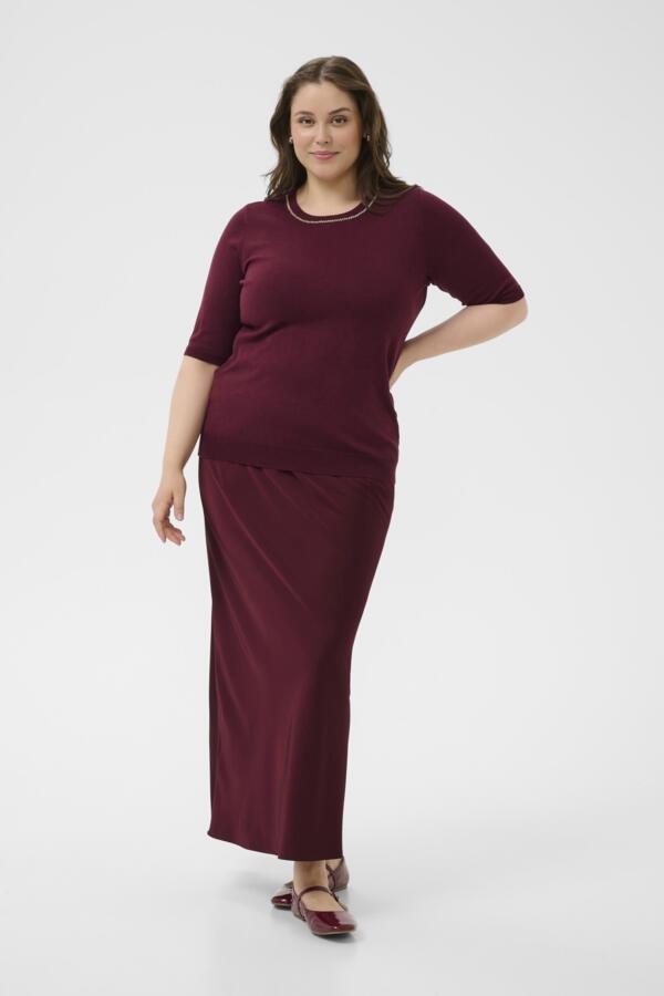 Kaffe Curve shirt met sierkraag 10583769 KCcarla Bordeaux