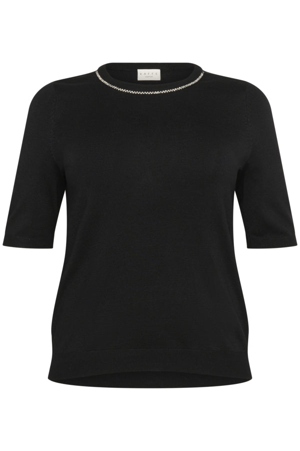 Kaffe Curve shirt met sierkraag 10583769 KCcarla Zwart