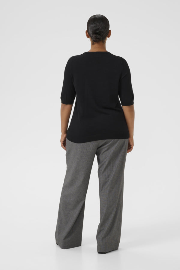 Kaffe Curve shirt met sierkraag 10583769 KCcarla Zwart