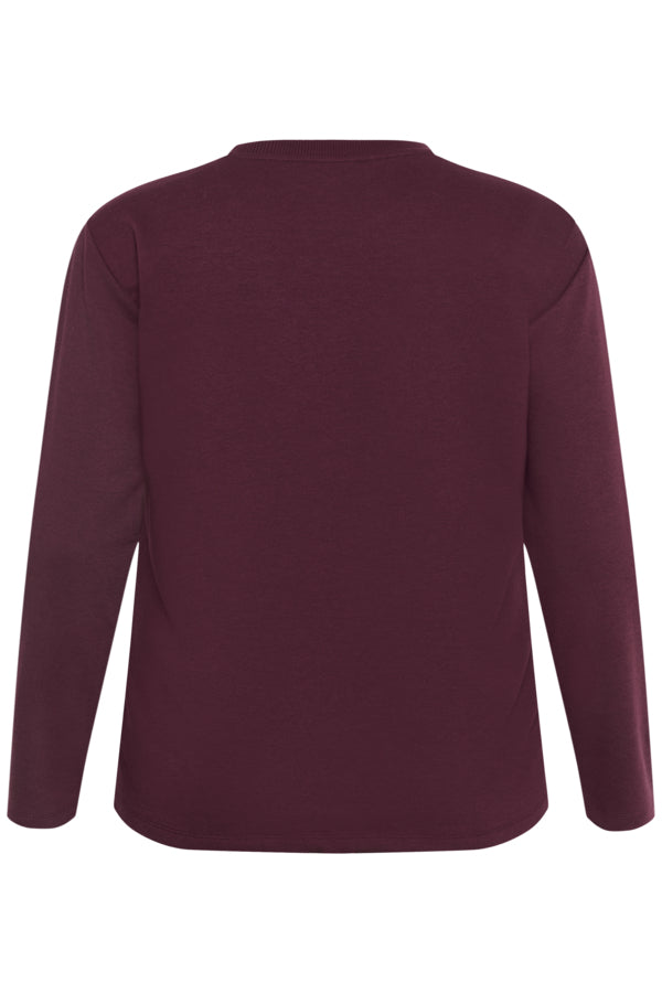 Kaffe Curve sweater met ronde hals 10583639 KCeliza Bordeaux