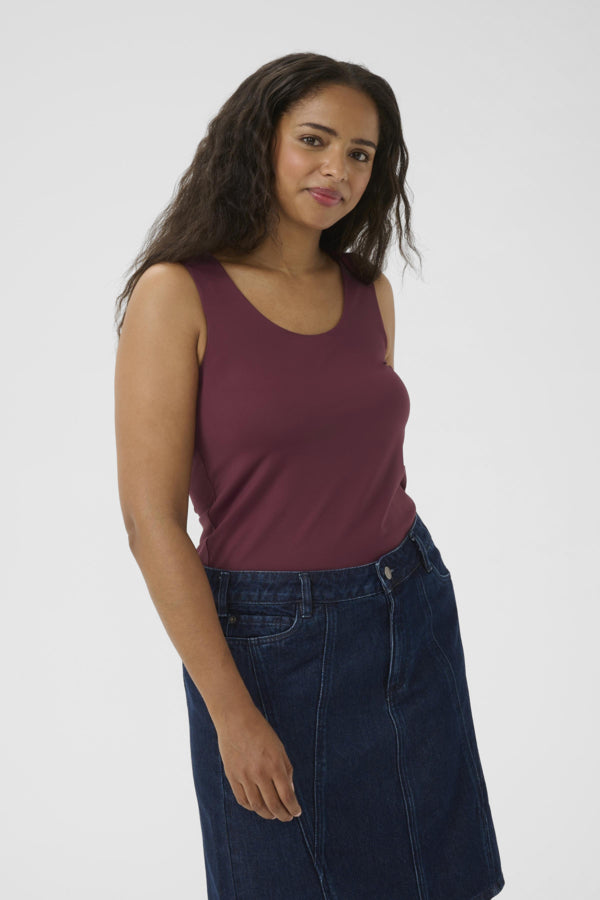 Kaffe Curve topje 10583707 KCerina Bordeaux