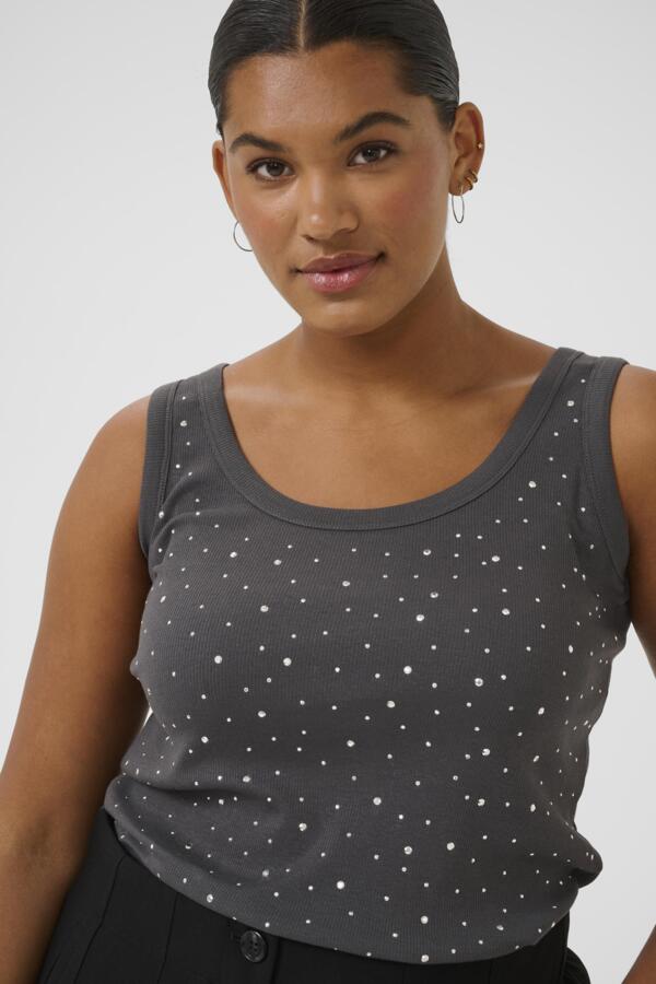 Kaffe Curve top met glitterdetails 10583638 Zwart