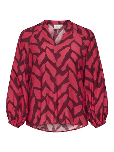 Only Carmakoma Blouse met print 15355716 CARBERIET Rood