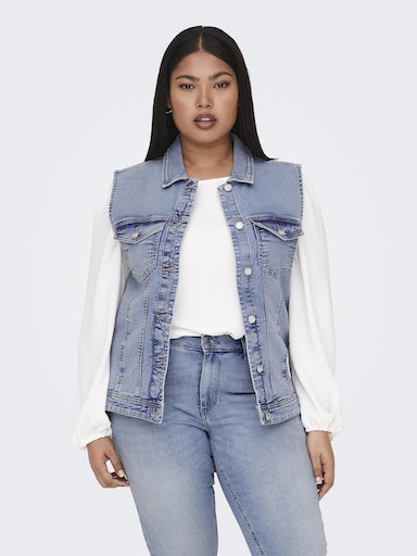 Only Carmakoma CARWESPA WEST  15290733 Light blue denim