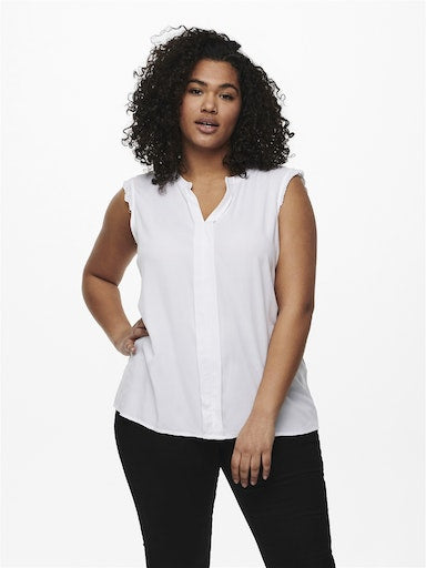Only Carmakoma Carmumi - top kapmouwtje 15187018 white