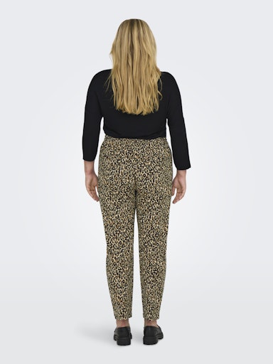 Only Carmakoma Comfortabele broek met panterprint 15305476 CARGOLDTRASH Black animal