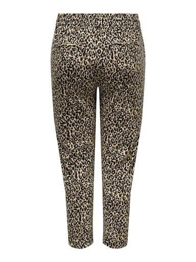 Only Carmakoma Comfortabele broek met panterprint 15305476 CARGOLDTRASH Black animal