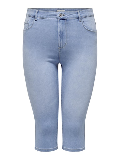 Only Carmakoma Jeans driekwart 15313113 Light blue denim
