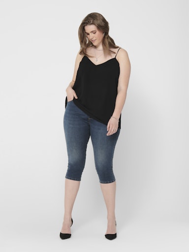 Only Carmakoma Jeans driekwart skinny 15205944 med.blue denim