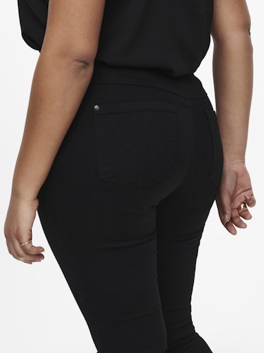 Only Carmakoma Slimfit jeans met hoge taille 15184632 32" Caraugusta Zwart