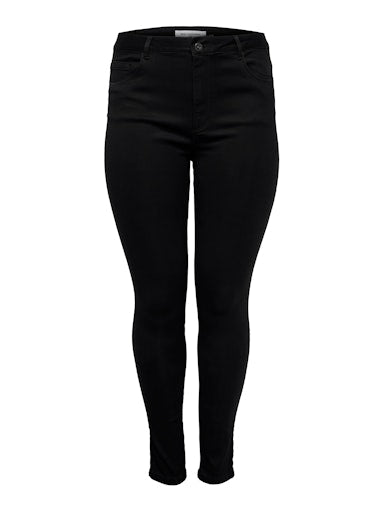 Only Carmakoma Slimfit jeans met hoge taille 15184632 32" Caraugusta Zwart