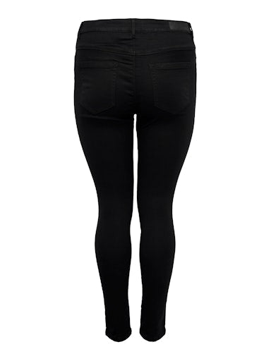 Only Carmakoma Slimfit jeans met hoge taille 15184632 32" Caraugusta Zwart