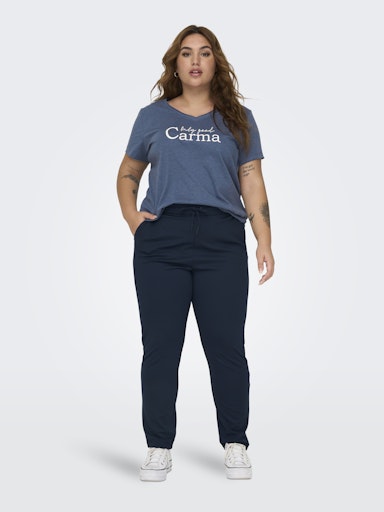 Only Carmakoma broek met elastische tailleband 15174938 CARGOLDTRASH Night Sky