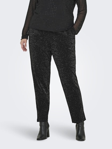 Only Carmakoma broek met glitter 15361756 CARPOPTRASH-ALYA Zwart