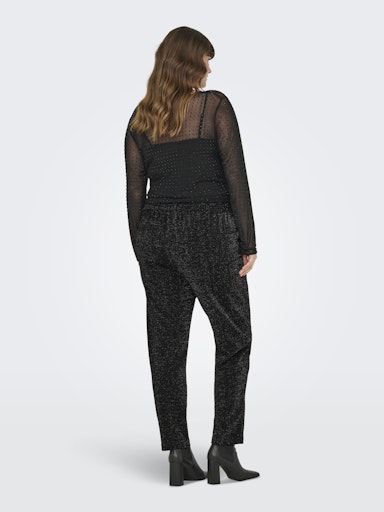 Only Carmakoma broek met glitter 15361756 CARPOPTRASH-ALYA Zwart