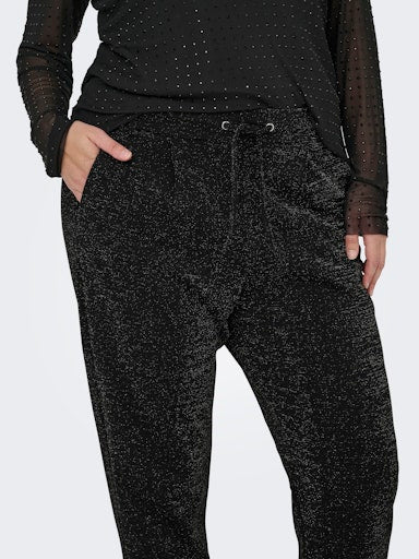 Only Carmakoma broek met glitter 15361756 CARPOPTRASH-ALYA Zwart