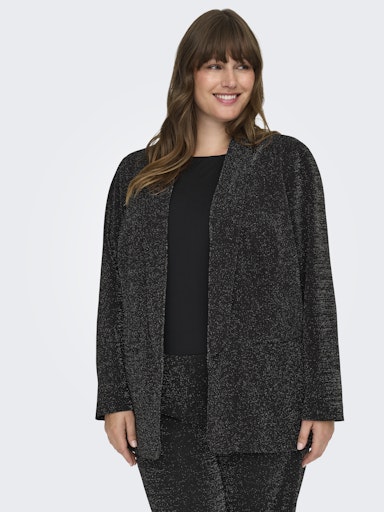 Only Carmakoma glitter blazer 15358059 Een stijlvolle blazer Zwart
