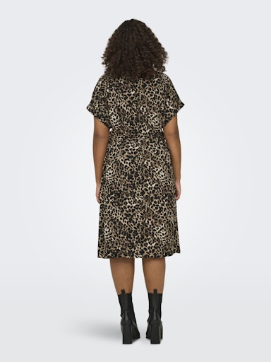 Only Carmakoma jurk korte mouw 15225526 CARDIEGA Leopard