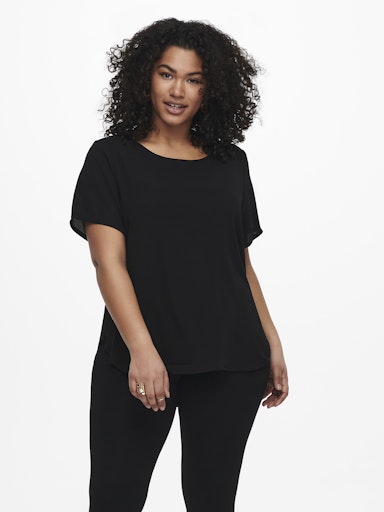 Only Carmakoma shirt met korte mouw 15218353 Carvica Black