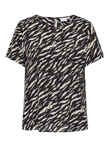 Only Carmakoma shirt met korte mouw 15218353 Carvica Drifting Zebra
